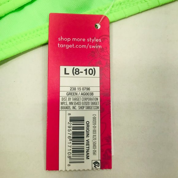 Xhilaration Women's Large 8-10 Textured High Leg V-String Bikini Swim Bottom New - Picture 4 of 9